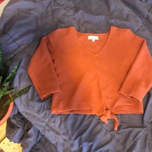 Orange cropped shirt